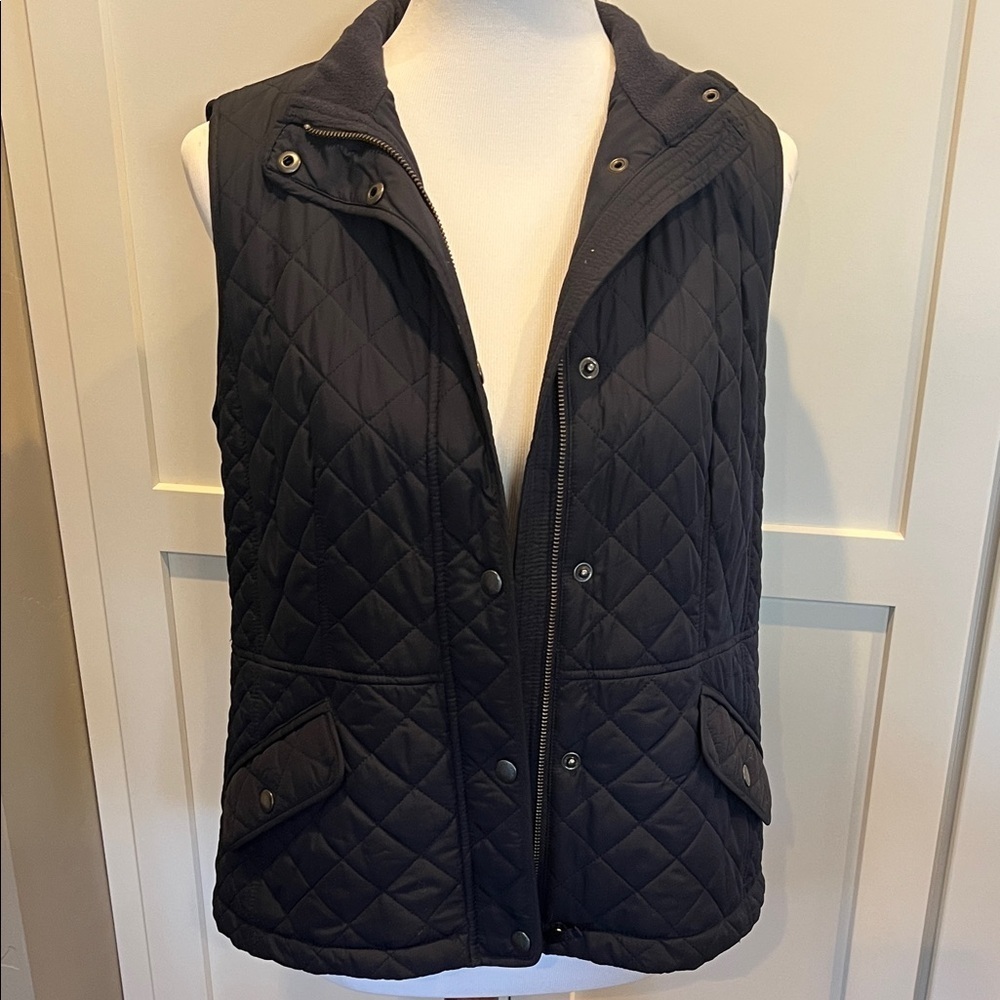 Talbots Navy Quilted Women's Vest Size MP